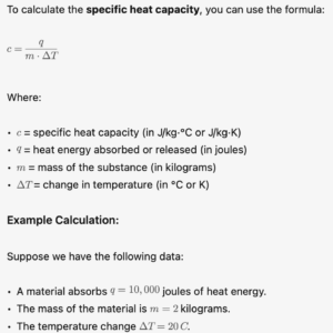 Specific Heat Capacity