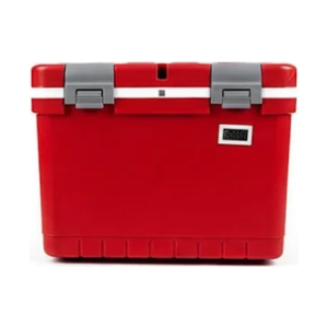 Rotomoulded HDPE insulated ice box cooler with latches for fish and cold chain
