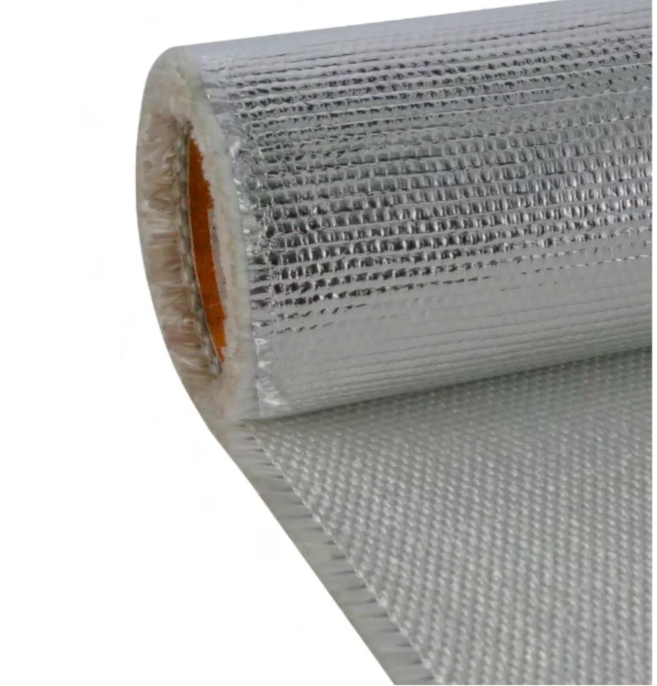 Aluminium silica ceramic fibre cloth AlSi 1200CT with fibreglass or stainless steel reinforcement