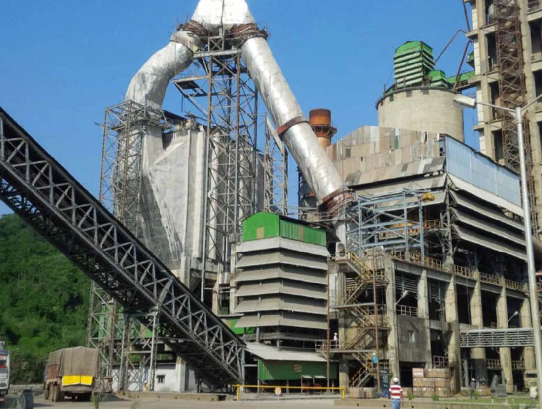 Cement plant preheater and kiln — insulation board back-up insulation