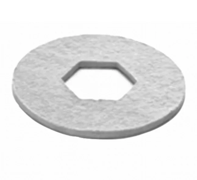 Insulation board washer with hexagonal hole for glass rollers mandrel