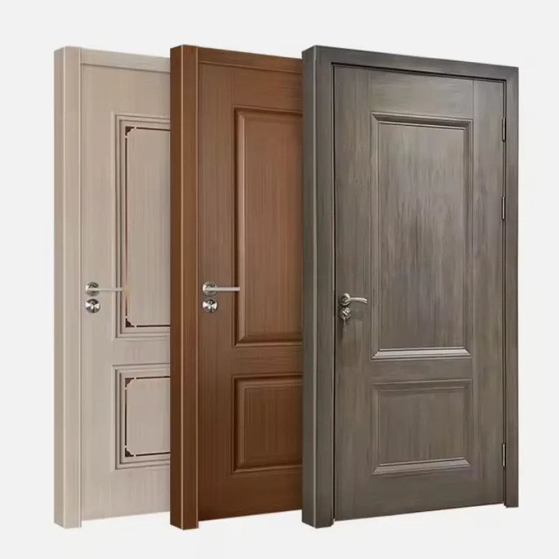 Sound proof doors in beige, teak and grey finishes