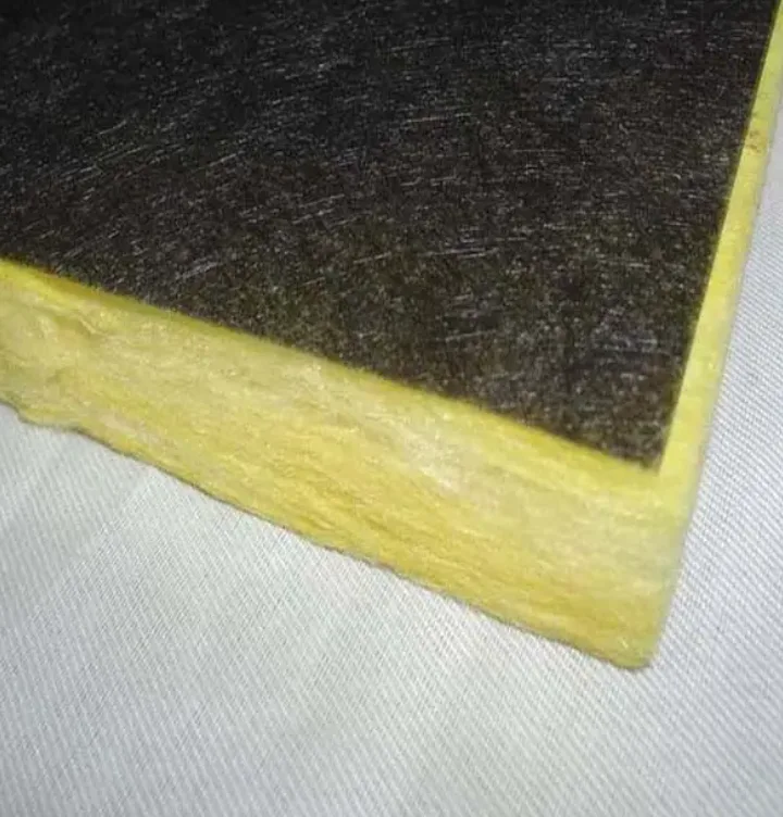 Mineral wool acoustic core with black glass tissue facing for sound proof doors