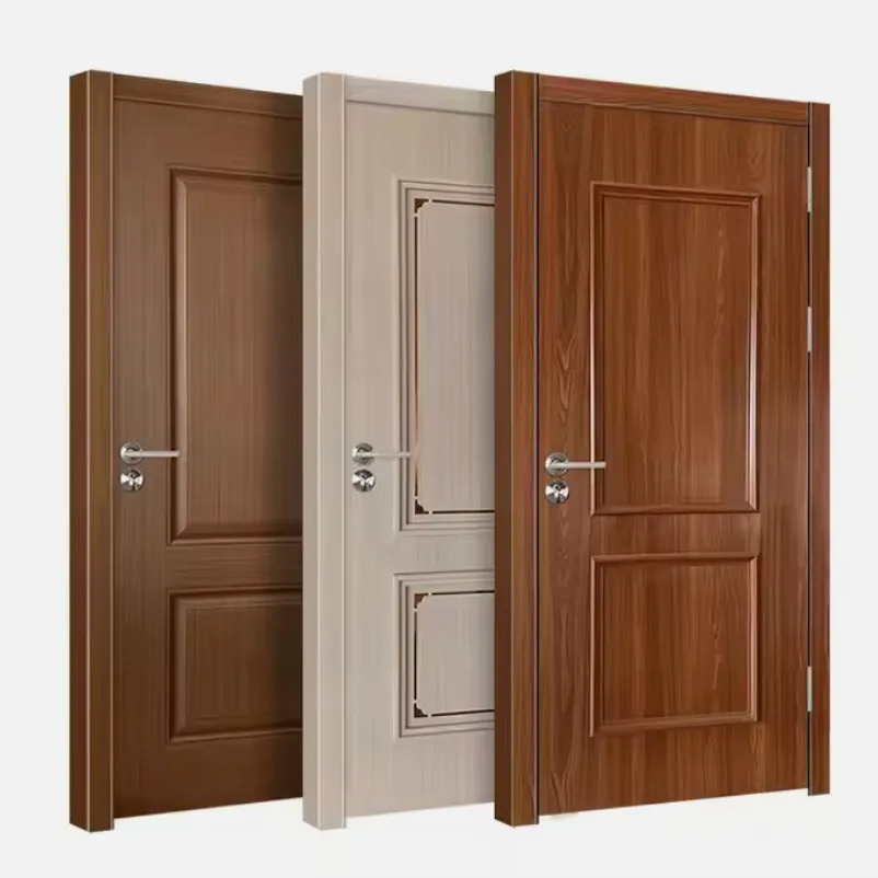 Acoustic panel doors in walnut and ivory finishes for offices and hotels
