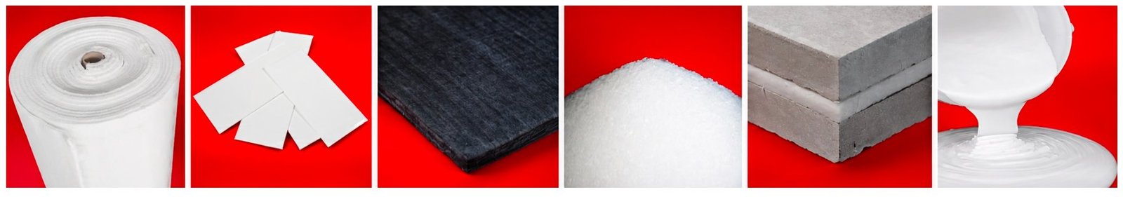 WedGel aerogel product forms: blanket roll, die-cut pads, carbon aerogel felt, aerogel granules, aerogel sandwich panel and aerogel paint