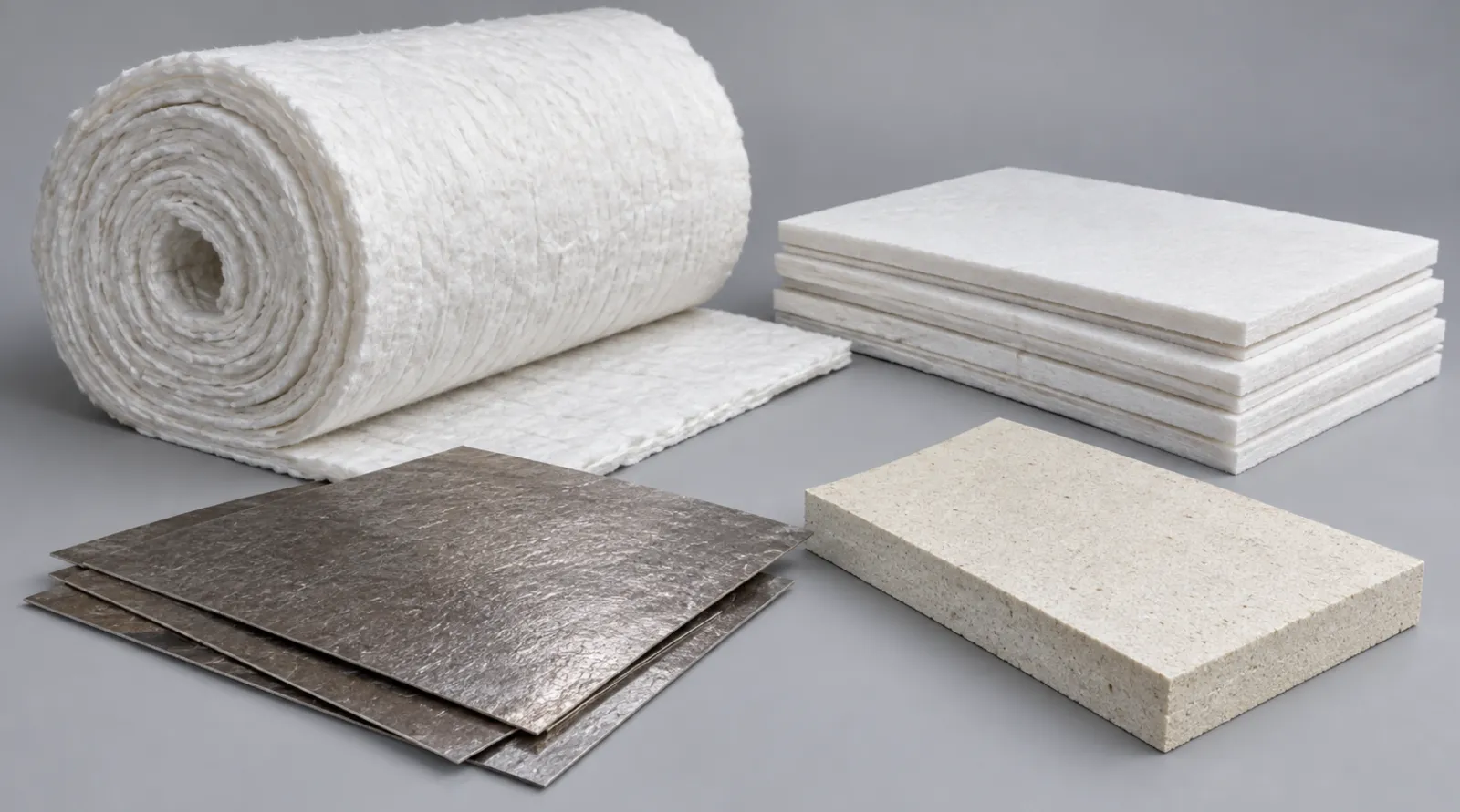 Thermal barrier materials for battery energy storage: ceramic fibre blanket roll, insulation boards, mica sheets and calcium silicate board