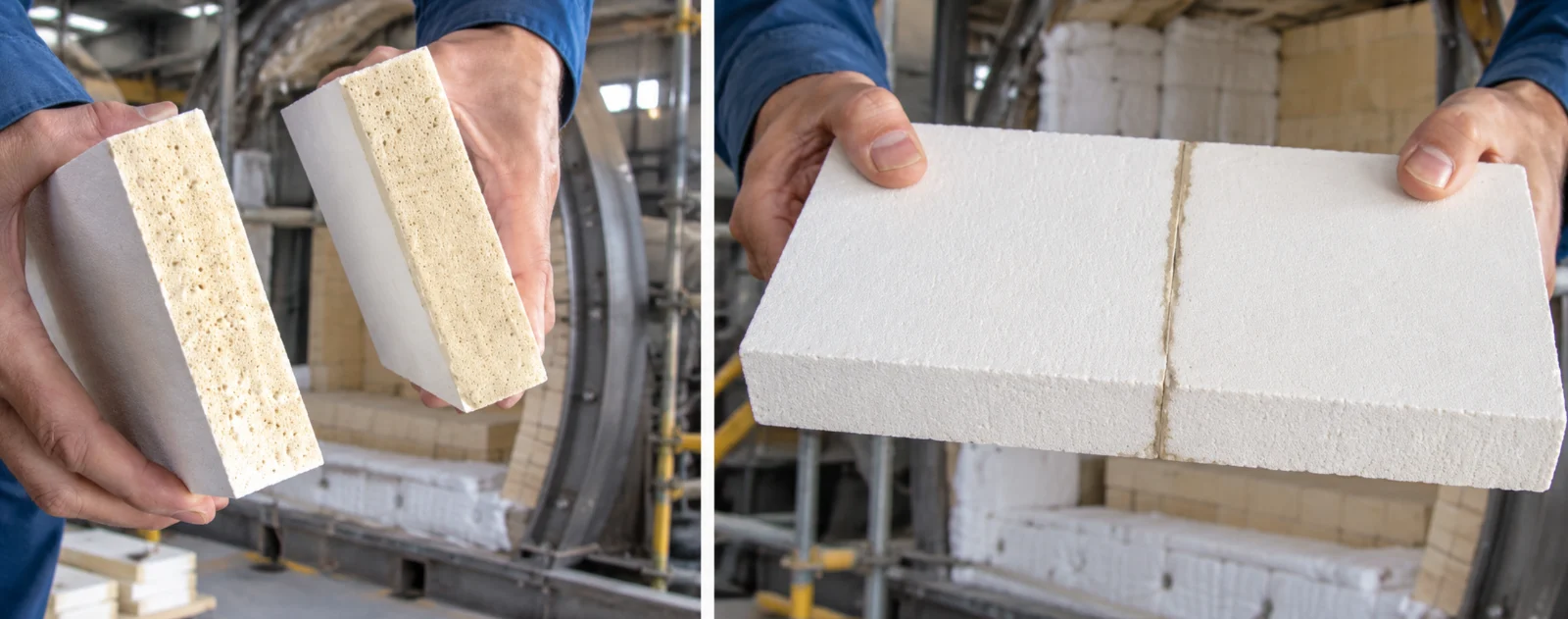 bonded insulation boards at a kiln