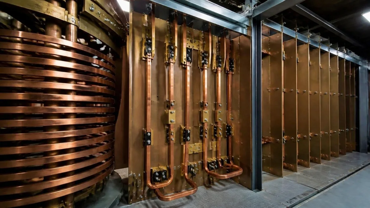 Mica insulation in an induction furnace coil and switchgear busbar installation