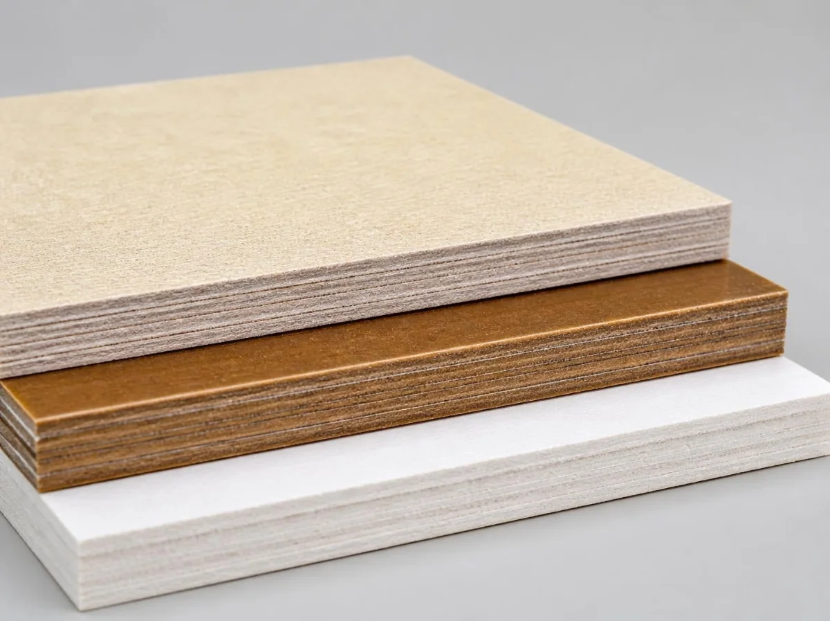 Rigid mica board mica sheet WedgeMICA WMB-M550 cream, WMB-P800 brown and WMB-S1100 white